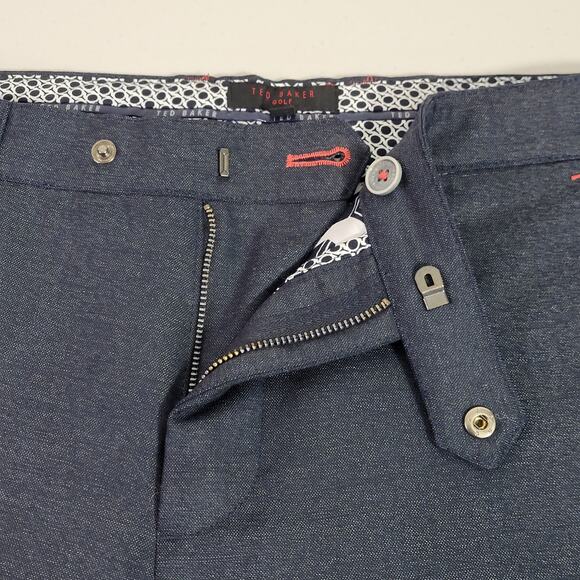 Ted Baker Golf Men's Chino Athletic Active Pants‎ Size 32R Dark Blue Gray - Picture 5 of 13